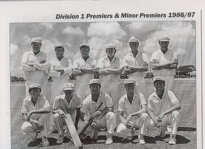 Across the Waves Cricket Club - Division 1 Premiers & Minor Premiers 1986-87
