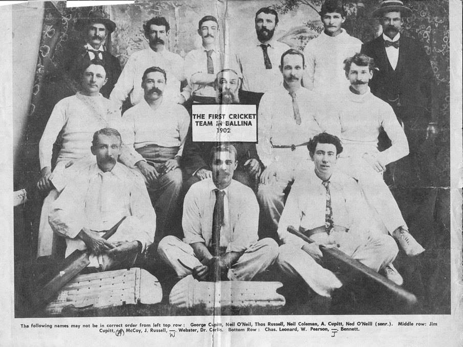 The First Cricket Team in Ballina – 1902