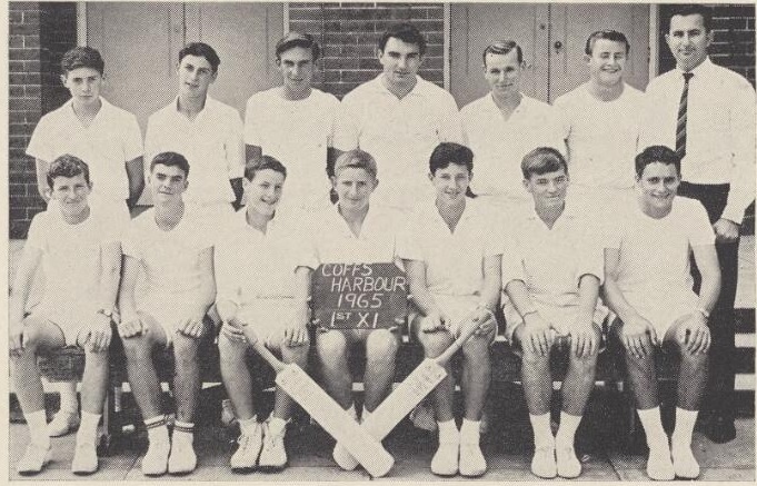 Coffs Harbour High School First XI Cricket team - 1965