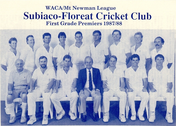 Subiaco Floreat Cricket Club First Grade Premiers 1987-88