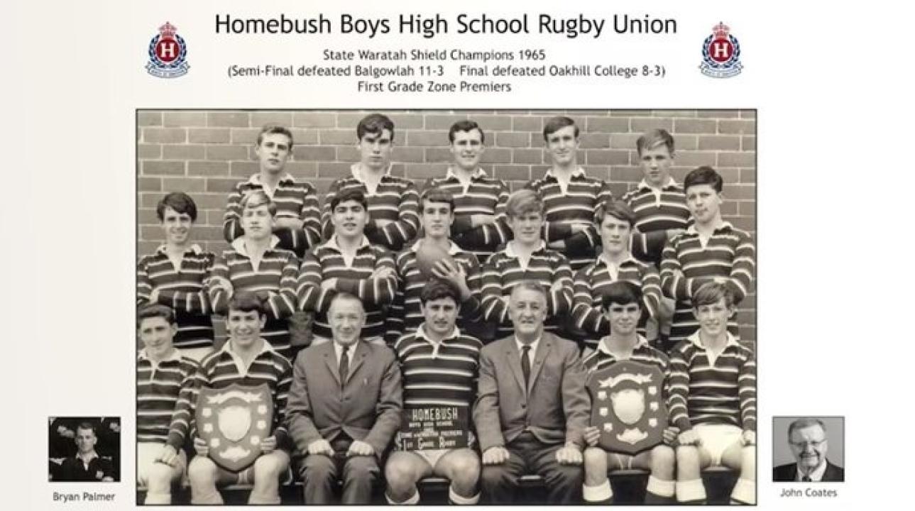 Homebush Boys High School Rugby Union, State Waratah Shield Champions and First Grade Zone Premiers, 1965
