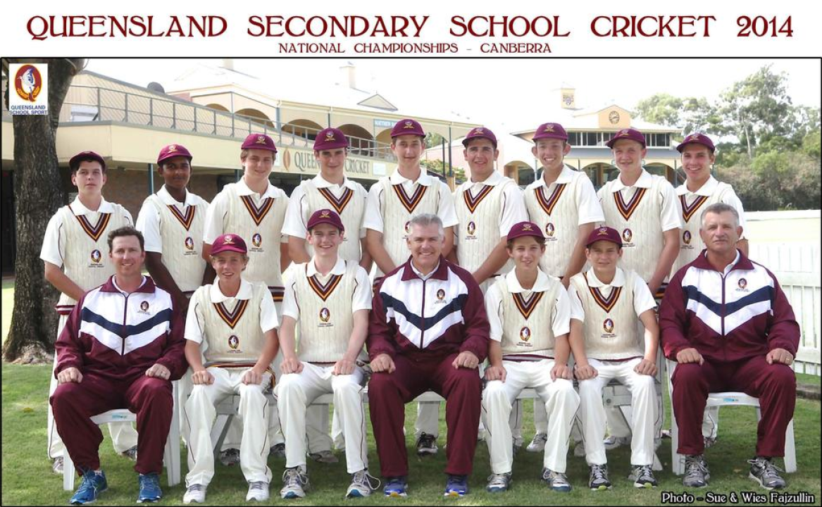Queensland Secondary School Under 15 Cricket team - 2014